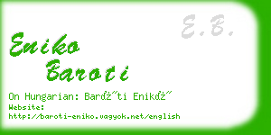 eniko baroti business card